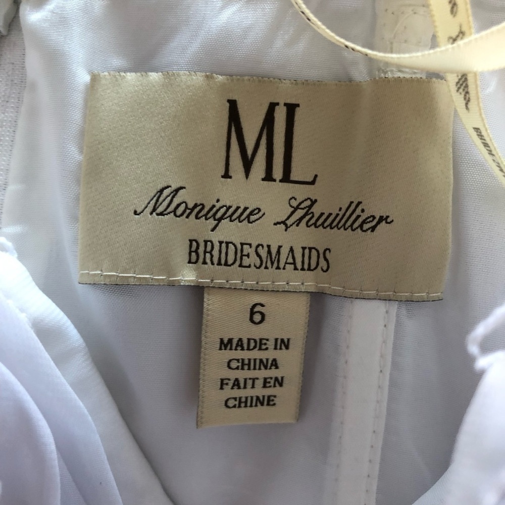 Monique Lhuillier Bridesmaids Chiffon floral Dress - Picture 8 of 9